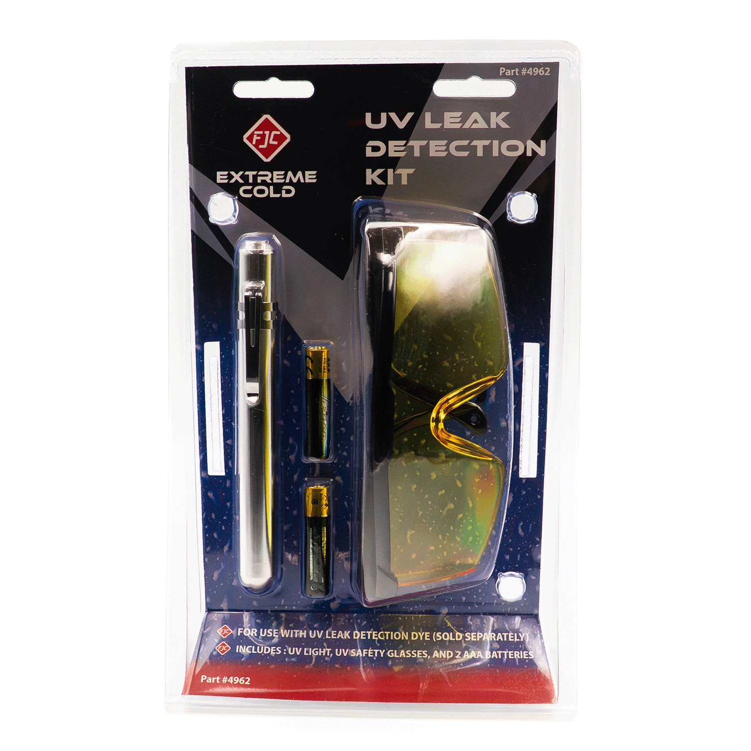 UV Pen Light Kit with Glasses and AAA Batteries 4962